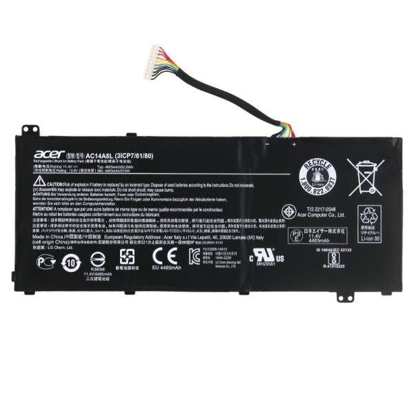 Baterie Laptop, Acer, Aspire VN7-571, VN7-571G, VN7-572, VN7-572G, VN7-572T, VN7-572TG, VN7-591G, VN7-592G, VN7-593G, VN7-791G, VN7-792, VN7-793G, 3ICP7/61/80, AC14A8L, 11.55V, 5360mAh, 61.9Wh