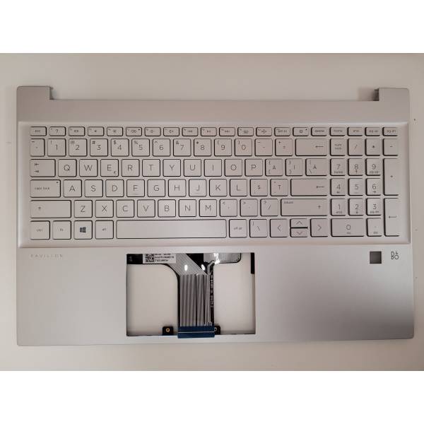 Carcasa superioara cu tastatura iluminata palmrest Laptop, HP, Pavilion 15-EG, 15-EH, M08910-001, iluminata, cu finger print, layout US