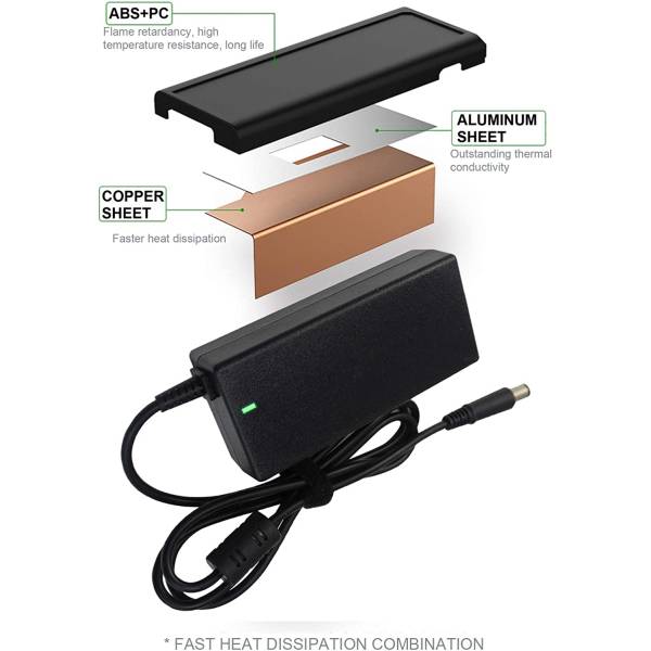 Incarcator compatibil laptop, Dell, PA 10, PA 3E, J62H3, HA65NE0-00, NF599, U7809, UC473, PP31L, PP39L, PP25L, 19.5V, 3.34A, 65W, mufa 7.4x5.0mm