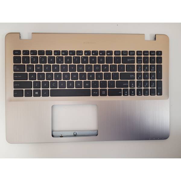 Carcasa superioara cu tastatura palmrest Laptop, Asus, VivoBook 15 X542U, X542UA, X542UAP, X542UAR, X542UF, X542UQ, X542UN, 90NB0FD3-R31US0, 13NB0FD3AP0201,13N1-26A0801, X542UQ-1C, aurie, layout US