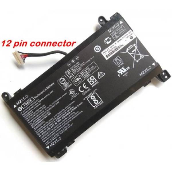 Baterie Laptop, HP, Omen, 17-AN, 17T-AN, TPN-Q195,  HSTNN-LB8A, HSTNN-LB8B, 922752-421, 922753-421, 922976-855, 922977-855, 4INR19/66-2, FM08, 14.6V, 5340mAh, 86Wh 12 pini