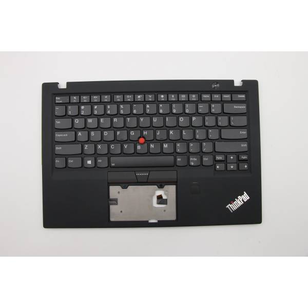 Carcasa superioara cu tastatura palmrest Laptop, Lenovo, ThinkPad X1 Carbon 01LX510, 01LX550, AM12S000500, iluminata, neagra, layout US