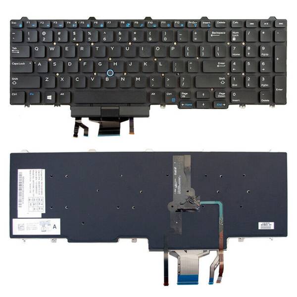 Tastatura Laptop, Dell, Latitude 15 E5550, E5570, E5580, E5590, E5591, E5710, N7CXW, TF5M0, cu iluminare, layout US