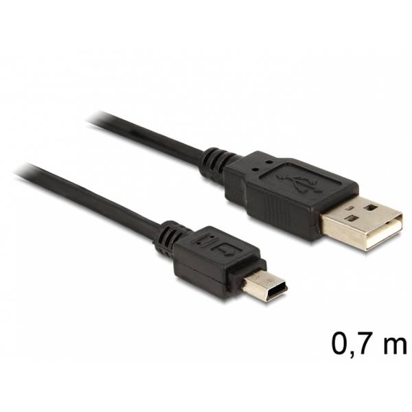 CABLU USB 2.0 A LA MINI USB 5 PINI 0.7M