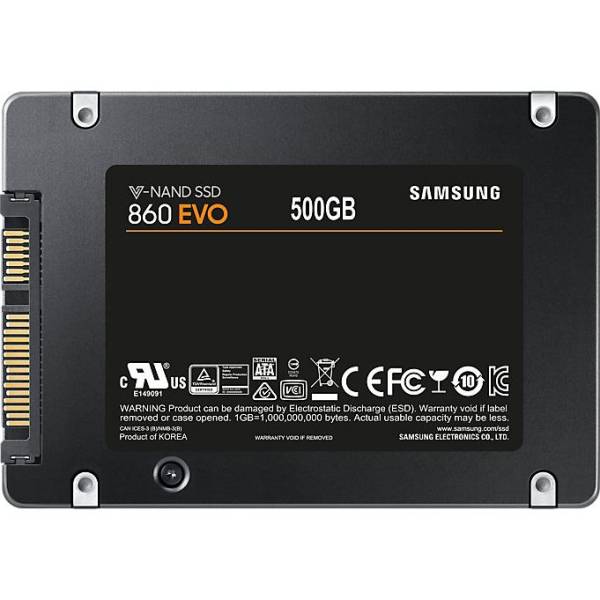 Solid State Drive (SSD) Samsung 860 EVO, 500GB, 2.5, SATA III, TLC, 3D V-NAND, MZ-76E500B/EU
