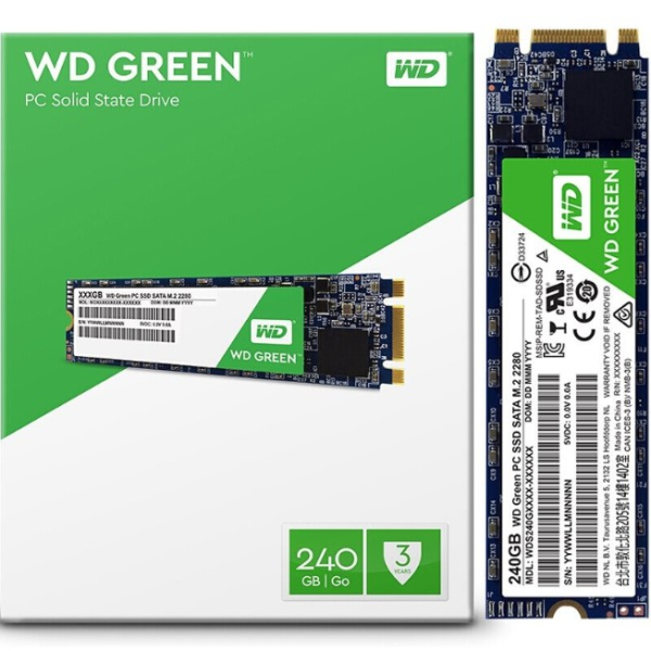 Solid-state drive (SSD) WD, 240GB, Green, SATA3, M.2 2280