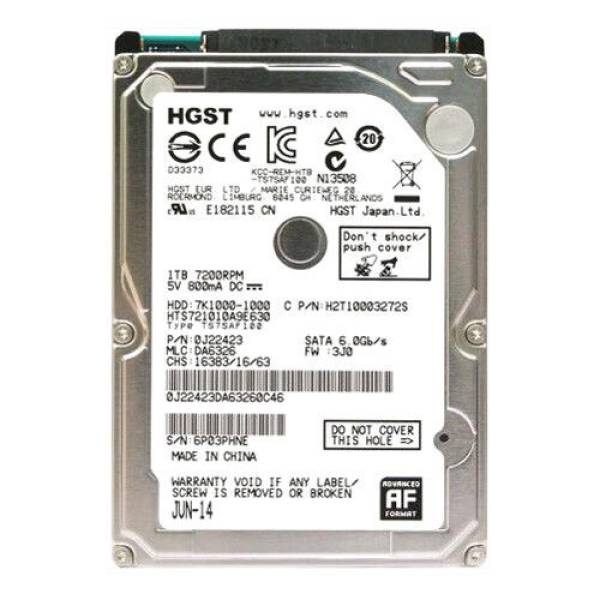 Hard Disk laptop HGST Travelstar 7K1000, 1TB, SATA-III, 7200 RPM, cache 32MB, 9.5 mm