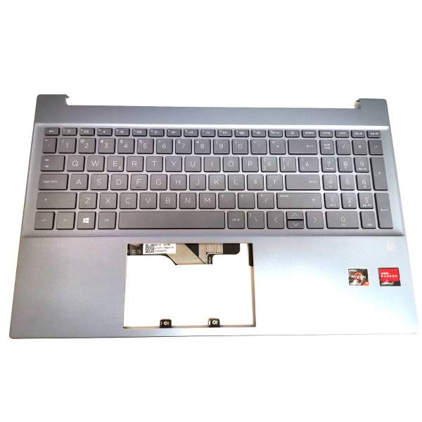 Carcasa superioara cu tastatura iluminata palmrest Laptop, HP, Pavilion 15-EG, 15-EH, M08920-001, TPN-Q245, TPN-Q246, albastru