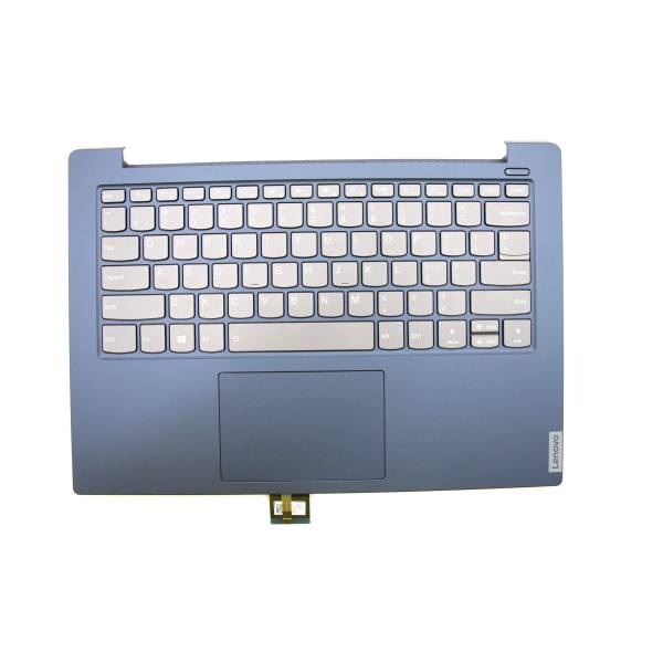 Carcasa superioara cu tastatura palmrest Laptop, Lenovo, IdeaPad S340-14IWL Type 81N7, 5CB0S18588, ET2GK000300, Abyss Blue, iluminata, layout US