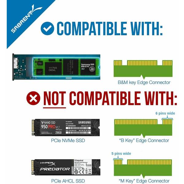 Adaptor M.2 SATA SSD NGFF to USB 3.0 2242, 2260, 2280