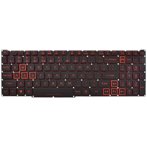 Tastatura Laptop Gaming, Acer, Predator Helios 300 PH317-53, N18I3, iluminata, rosie, layout US