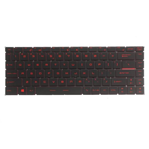Tastatura Laptop, MSI, Modern PS63, MS-16S1, MS-16S2, iluminata, rosie, layout US Tastatura Laptop, MSI, Modern PS63, MS-16S1, MS-16S2, iluminata, rosie, layout US