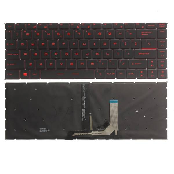 Tastatura Laptop, MSI, Modern PS63, MS-16S1, MS-16S2, iluminata, rosie, layout US Tastatura Laptop, MSI, Modern PS63, MS-16S1, MS-16S2, iluminata, rosie, layout US